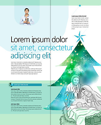 PSD 서양인 템플릿 편집 표지디자인 북디자인 출판디자인 여자 남자 내지 기독교 리플렛 크리스마스 2단접지 북커버 팜플렛 여러명 성인 크리스마스트리 기도 아기 예수 예수탄생 이미지템플릿 외국인 기념일 종교 다수 사람 신_종교 파일형식