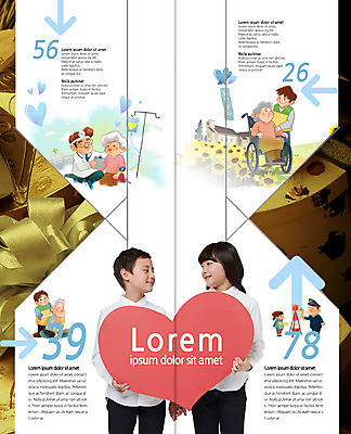 PSD 템플릿 편집 표지디자인 북디자인 출판디자인 여자 할아버지 남자 내지 할머니 초등학생 리플렛 2단접지 북커버 팜플렛 여러명 치료 의사 하트 봉사 도움 간호 휠체어 사회봉사 기부 모금 이미지템플릿 모양 학생 노년 다수 컨셉 의학 사람 의료진 파일형식