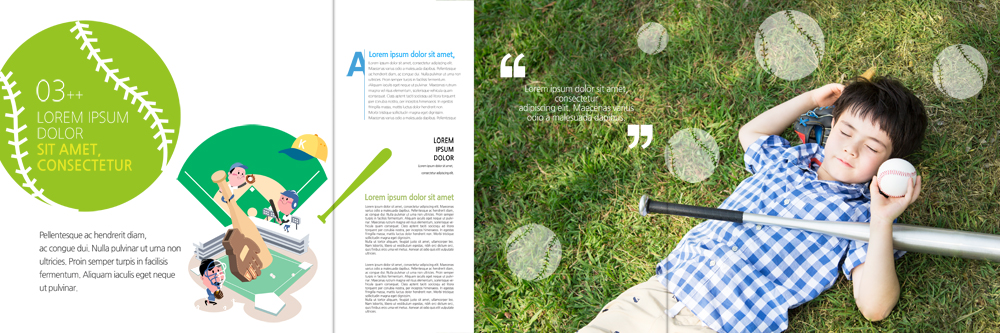 PSD 외국인 템플릿 편집 표지디자인 북디자인 출판디자인 남자 내지 어린이 리플렛 북커버 3단접지 팜플렛 여러명 눕기 야구 야구방망이 야구선수 야구공 야구장 이미지템플릿 다수 공 스포츠시설 모션 운동선수 사람 인종 구기 야구용품 파일형식