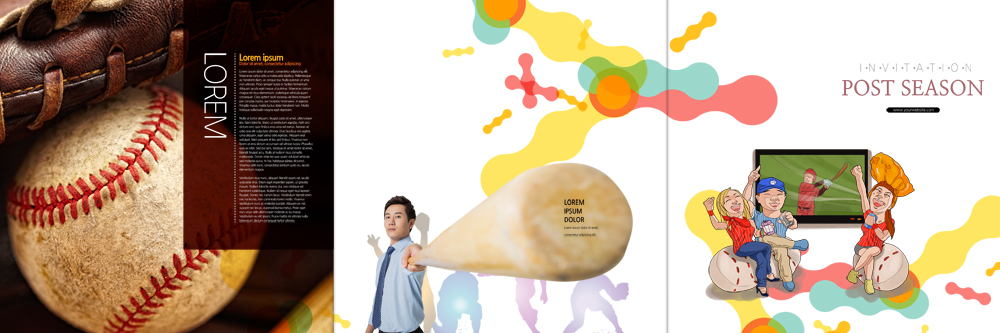 PSD 템플릿 편집 표지디자인 북디자인 출판디자인 여자 표지 남자 리플렛 북커버 3단접지 응원 정장 팜플렛 여러명 성인 30대 텔레비전 야구 한국인 야구방망이 야구글러브 야구공 티비시청 이미지템플릿 옷 다수 공 사람 동양인 장년 전자제품 구기 야구용품 글러브 시청_보고들음 파일형식