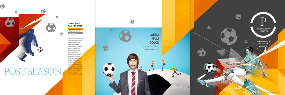 PSD 백인 템플릿 편집 표지디자인 북디자인 출판디자인 표지 남자 리플렛 북커버 3단접지 축구공 축구선수 정장 팜플렛 20대 성인 세명 축구 피규어 킥 이미지템플릿 서양인 옷 공 축구용품 모션 운동선수 사람 청년 구기 미니어처 파일형식