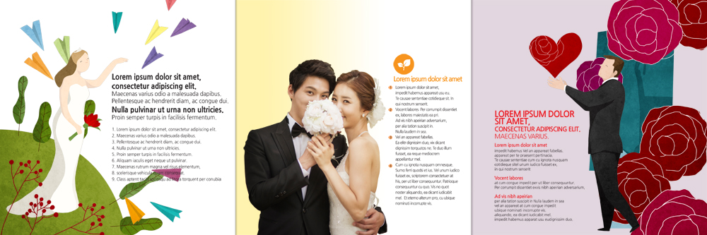 PSD 템플릿 편집 표지디자인 북디자인 커플 출판디자인 여자 남자 꽃 내지 신부 리플렛 부케 웨딩드레스 신랑 북커버 3단접지 신혼부부 정장 턱시도 팜플렛 여러명 성인 30대 한국인 종이비행기 이미지템플릿 식물 부부 드레스 옷 꽃다발 다수 결혼 관계 사람 동양인 장년 종이접기 신혼 파일형식