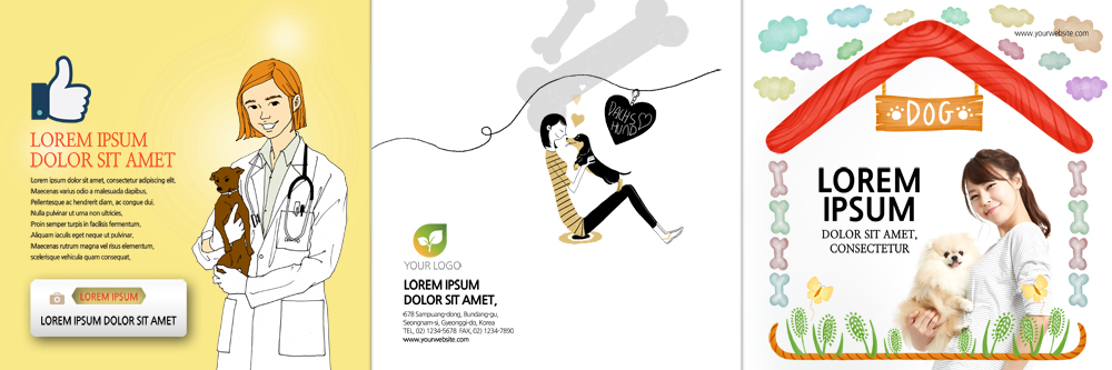 PSD 템플릿 편집 표지디자인 북디자인 출판디자인 여자 표지 반려견 리플렛 북커버 3단접지 뼈 세마리 팜플렛 20대 성인 세명 반려동물 한국인 강아지 동물보호 개집 수의사 개뼈다귀 반려 이미지템플릿 동물 3 사람 동양인 청년 의사 개 사회이슈 애견용품 애견간식 파일형식 컨셉 포유류 인종 의료진 반려용품 직업 의학 오브젝트