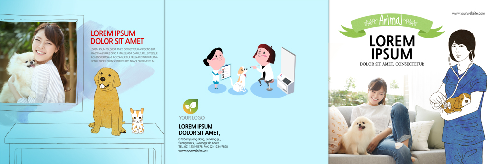 PSD 템플릿 편집 표지디자인 북디자인 출판디자인 여자 표지 반려견 리플렛 북커버 여러마리 3단접지 팜플렛 여러명 20대 성인 반려동물 진료 한국인 강아지 동물보호 수의사 반려 이미지템플릿 동물 다수 의학 사람 동양인 청년 의사 개 사회이슈 파일형식 컨셉 포유류 인종 의료진 직업