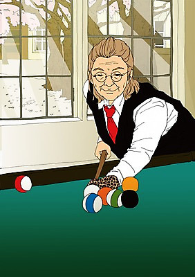 PSD 여자 노년 할머니 일러스트 창문 실내 한명 실버라이프 청춘 당구 열정 당구공 당구대 활기 당구채 당구장갑 안경낌 국내일러스트 1 라이프스타일 감정 안경 컨셉 공 사람 성인 내부 구기 당구용품 파일형식