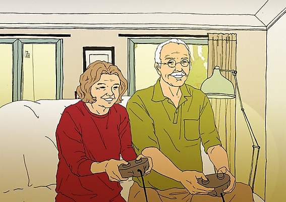 PSD 커플 여자 할아버지 노년 남자 할머니 일러스트 창문 실내 두명 실버라이프 청춘 소파 노부부 스탠드 커튼 게임기 열정 활기 안경낌 국내일러스트 라이프스타일 부부 감정 안경 컨셉 의자 관계 조명 사람 성인 내부 파일형식