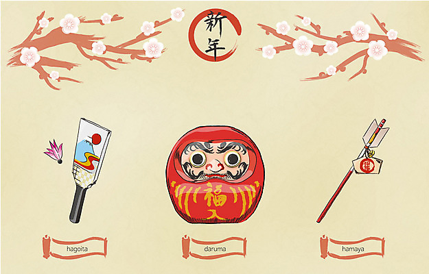 꽃잎 일본문화 일러스트 화살 새해 사람없음 매화 다루마 하네츠키 국내일러스트 AI파일 동양문화 꽃 외국문화 전통놀이 일본전통 파일형식 벡터