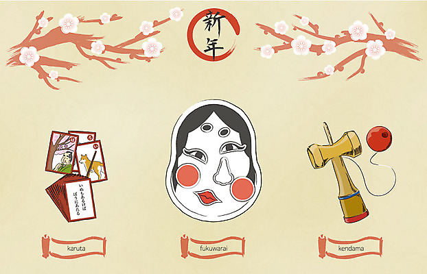 꽃잎 일본문화 일러스트 새해 사람없음 매화 일본전통 후쿠와라이 켄다마 가루타 국내일러스트 AI파일 동양문화 전통 꽃 외국문화 일본 전통놀이 트럼프 파일형식 벡터