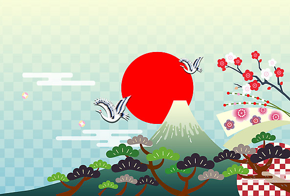 나무 구름 백그라운드 일본문화 일러스트 근하신년 새해 풍경 사람없음 태양 일출 학 연하장 매화 후지산 배경그림 신년카드 국내일러스트 AI파일 자연요소 식물 동양문화 꽃 외국문화 조류 산 카드_감사 노을 일본 세계문화유산 파일형식 벡터