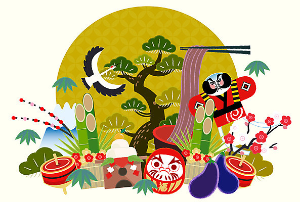 백그라운드 일본문화 일러스트 가지 근하신년 새해 사람없음 학 소나무 메밀국수 연하장 매화 팽이 후지산 다루마 달마 신년카드 카가미모치 국내일러스트 AI파일 나무 동양문화 꽃 음식 외국문화 채소 조류 산 카드_감사 떡 놀이용품 일본 세계문화유산 면류 일본전통 일본음식 파일형식 벡터