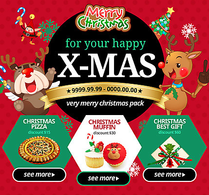 PSD 템플릿 웹템플릿 크리스마스장식 크리스마스 피자 이벤트페이지 요정 이벤트 사람없음 선물상자 크리스마스트리 루돌프 눈송이 컵케이크 크리스마스장식지팡이 크리스마스지팡이 이미지템플릿 기념일 지팡이 사슴 패스트푸드 서양음식 눈_날씨 선물 상자 케이크 페이지 파일형식