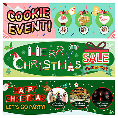 PSD 템플릿 배너 여자 남자 웹템플릿 크리스마스장식 크리스마스 산타모자 이벤트 성인 세명 선물상자 크리스마스트리 산타클로스 세일 쿠키 한국인 루돌프 눈송이 컵케이크 이벤트배너 웹배너 이미지템플릿 모자_잡화 기념일 사슴 디저트 눈_날씨 선물 사람 동양인 상자 케이크 파일형식