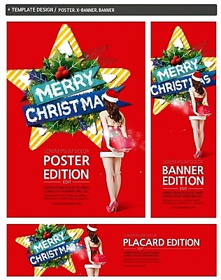 전신 PSD 템플릿 배너 배너템플릿 여자 가로배너 ZIP 포스터 별 세로배너 크리스마스 산타옷 한명 서기 20대 성인 뒷모습 선물상자 세트 화환 한국인 현수막 숨김 자연요소 1 옷 기념일 꽃 뷰포인트 컨셉 모션 선물 사람 동양인 청년 가로 세로 상자 파일형식