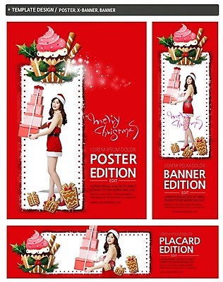 PSD 템플릿 배너 배너템플릿 여자 가로배너 ZIP 포스터 세로배너 크리스마스 산타옷 한명 서기 20대 성인 옆모습 선물상자 세트 쿠키 한국인 현수막 컵케이크 1 옷 기념일 뷰포인트 모션 디저트 선물 사람 동양인 청년 가로 세로 상자 케이크 파일형식