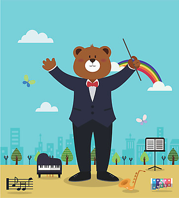 나무 동물 구름 직업 캐릭터 악기 동물캐릭터 나비 무지개 가로등 음표 일러스트 곰 정장 턱시도 사람없음 건물 건반 피아노 플랫 악보 트럼펫 지휘봉 지휘자 실로폰 일러캐릭터 AI파일 자연요소 식물 건축물 기호 옷 공공시설 음악 곤충 포유류 타악기 음악가 건반악기 금관악기 파일형식 벡터