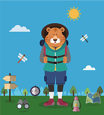 나무 동물 구름 직업 캐릭터 모자 동물캐릭터 지도 일러스트 산 사람없음 건물 태양 망원경 랜턴 표지판 호랑이 플랫 잠자리 나침반 등산객 등산가방 일러캐릭터 AI파일 자연요소 식물 건축물 잡화 곤충 가방 포유류 조명 알림판 등산 파일형식 벡터