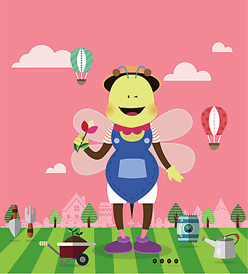 나무 동물 구름 직업 캐릭터 꽃 동물캐릭터 일러스트 사람없음 건물 새싹 수레 물뿌리개 열기구 플랫 꿀벌 모종삽 거름 비료포대 플로리스트 일러캐릭터 AI파일 자연요소 식물 건축물 항공교통 카트 벌_곤충 삽 파일형식 벡터