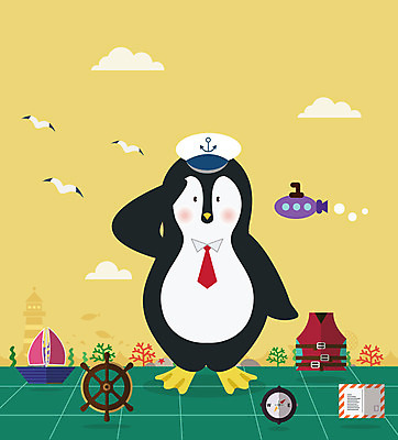 동물 구름 직업 캐릭터 모자 동물캐릭터 일러스트 갈매기 사람없음 건물 해조류 플랫 나침반 잠수함 펭귄 구명조끼 선장 키링 선박 일러캐릭터 AI파일 자연요소 건축물 잡화 수상교통 조류 해양식물 구조용품 파일형식 벡터