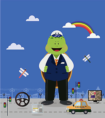 동물 구름 직업 캐릭터 도로 동물캐릭터 무지개 유니폼 가로등 일러스트 사람없음 건물 전선 플랫 거북이 잠자리 신호등 핸들 전봇대 택시 네비게이션 자동차핸들 택시기사 일러캐릭터 AI파일 자연요소 건축물 옷 공공시설 길 곤충 교통시설 파충류 승용차 자동차 운전사 파일형식 벡터