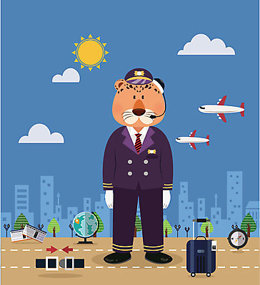 나무 동물 구름 직업 캐릭터 동물캐릭터 유니폼 가로등 일러스트 비행기 사람없음 건물 태양 지구본 캐리어 플랫 파일럿 항공권 치타 안전벨트 일러캐릭터 AI파일 자연요소 식물 건축물 옷 공공시설 포유류 항공교통 대중교통 안전 여행가방 티켓 파일형식 벡터