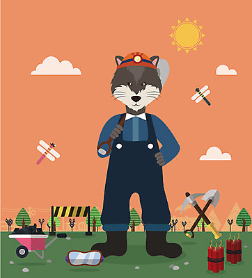 나무 동물 구름 직업 캐릭터 동물캐릭터 가로등 일러스트 고글 산 사람없음 건물 태양 수레 플랫 잠자리 안전모 삽 늑대 광부 곡괭이 광산 다이너마이트 석탄 헤드랜턴 일러캐릭터 AI파일 자연요소 식물 건축물 공공시설 곤충 포유류 카트 랜턴 헬멧 안전장비 폭탄 파일형식 벡터