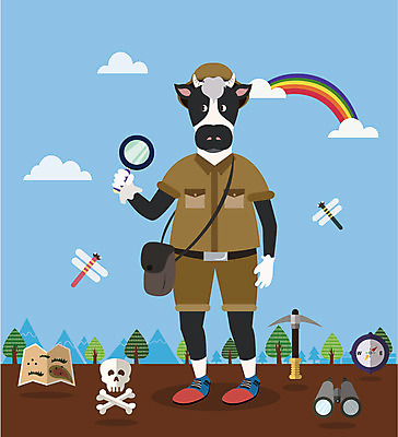 나무 동물 구름 직업 캐릭터 동물캐릭터 무지개 지도 일러스트 돋보기 산 해골 사람없음 건물 망원경 플랫 잠자리 나침반 젖소 고고학자 곡괭이 해골모형 일러캐릭터 AI파일 자연요소 식물 건축물 곤충 뼈 모형 소 파일형식 벡터