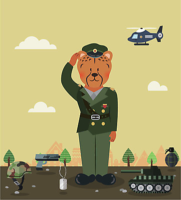 나무 동물 구름 직업 캐릭터 동물캐릭터 일러스트 사람없음 건물 군인 총 플랫 헬리콥터 군복 탱크 치타 수류탄 군모 일러캐릭터 AI파일 자연요소 식물 건축물 무기 유니폼 포유류 비행기 군용 국군 파일형식 벡터