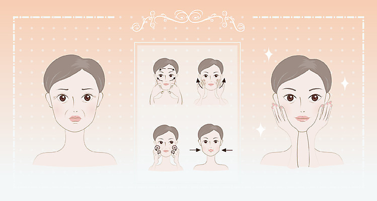 여자 얼굴 일러스트 여러명 성인 뷰티 주름 피부 페이스요가 국내일러스트 AI파일 다수 요가 사람 신체부위 파일형식 벡터