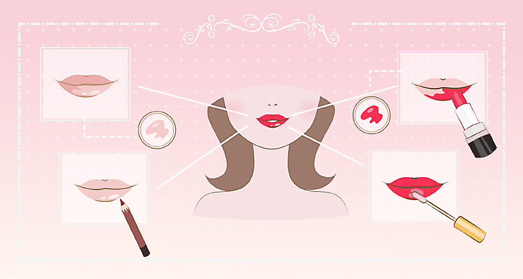 여자 얼굴 일러스트 성인 화장 뷰티 립스틱 피부 입술 립글로스 립메이크업 립펜슬 국내일러스트 AI파일 사람 신체부위 화장품 파일형식 벡터