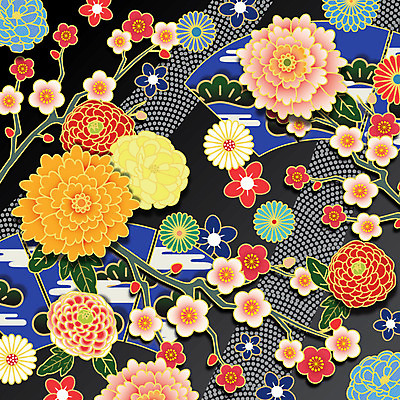 문양 꽃 백그라운드 꽃무늬 패턴 꽃백그라운드 일러스트 국화 사람없음 벚꽃 자연문양 일본전통 동백 식물패턴 플라워패턴 국내일러스트 AI파일 식물 전통 무늬 자연 일본 파일형식 벡터