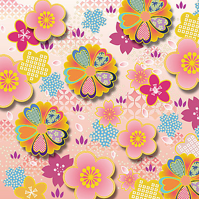 문양 꽃 백그라운드 꽃무늬 패턴 꽃백그라운드 일러스트 사람없음 봄 벚꽃 자연문양 일본전통 식물패턴 플라워패턴 봄배경 국내일러스트 AI파일 식물 전통 계절 무늬 자연 일본 파일형식 벡터