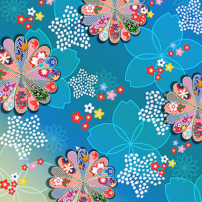 문양 꽃 백그라운드 꽃무늬 패턴 꽃백그라운드 일러스트 사람없음 자연문양 일본전통 식물패턴 플라워패턴 국내일러스트 AI파일 식물 전통 무늬 자연 일본 파일형식 벡터