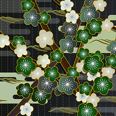 문양 꽃 백그라운드 꽃무늬 패턴 꽃백그라운드 일러스트 사람없음 벚꽃 자연문양 일본전통 식물패턴 플라워패턴 국내일러스트 AI파일 식물 전통 무늬 자연 일본 파일형식 벡터