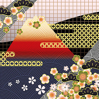 문양 꽃 백그라운드 꽃무늬 패턴 꽃백그라운드 일러스트 사람없음 벚꽃 자연문양 일본전통 후지산 식물패턴 플라워패턴 국내일러스트 AI파일 식물 전통 무늬 자연 산 일본 세계문화유산 파일형식 벡터