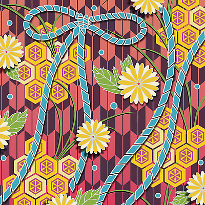 문양 꽃 백그라운드 꽃무늬 패턴 꽃백그라운드 일러스트 사람없음 자연문양 일본전통 식물패턴 플라워패턴 국내일러스트 AI파일 식물 전통 무늬 자연 일본 파일형식 벡터