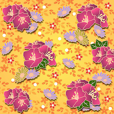 문양 꽃 백그라운드 꽃무늬 패턴 꽃백그라운드 일러스트 사람없음 자연문양 일본전통 식물패턴 플라워패턴 국내일러스트 AI파일 식물 전통 무늬 자연 일본 파일형식 벡터