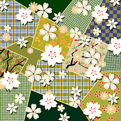 문양 꽃 백그라운드 꽃무늬 패턴 꽃백그라운드 일러스트 사람없음 자연문양 일본전통 식물패턴 플라워패턴 국내일러스트 AI파일 식물 전통 무늬 자연 일본 파일형식 벡터