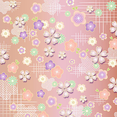 문양 꽃 백그라운드 꽃무늬 패턴 꽃백그라운드 일러스트 사람없음 자연문양 일본전통 식물패턴 플라워패턴 국내일러스트 AI파일 식물 전통 무늬 자연 일본 파일형식 벡터