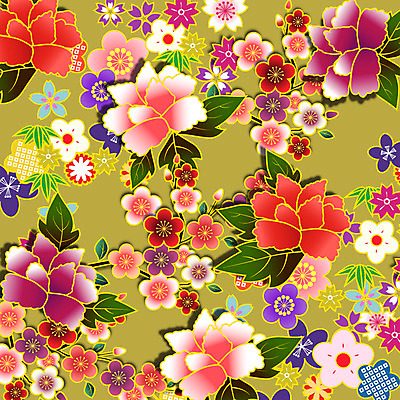 문양 꽃 백그라운드 꽃무늬 패턴 꽃백그라운드 일러스트 사람없음 자연문양 일본전통 식물패턴 플라워패턴 국내일러스트 AI파일 식물 전통 무늬 자연 일본 파일형식 벡터