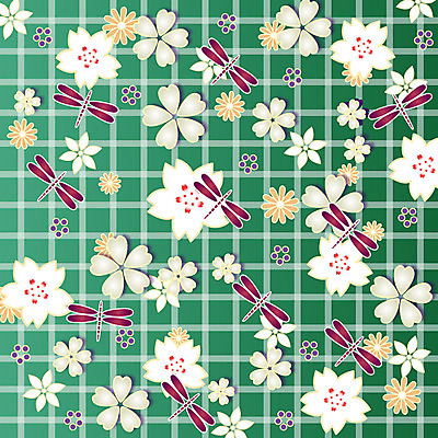 문양 꽃 백그라운드 꽃무늬 패턴 꽃백그라운드 일러스트 사람없음 잠자리 자연문양 일본전통 식물패턴 플라워패턴 국내일러스트 AI파일 식물 전통 곤충 무늬 자연 일본 파일형식 벡터