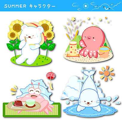 동물 구름 바다 스티커 일러스트 갈매기 해바라기 산 폭죽 불꽃놀이 사람없음 여름 세트 태양 수영 일본어 밀짚모자 백곰 문어 푸딩 간식시간 소라게 국내일러스트 AI파일 자연요소 문자 모자_잡화 계절 꽃 곰 놀이 조류 디저트 연체동물 수중동물 게 수상스포츠 파일형식 벡터