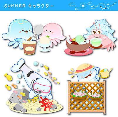 동물 구름 스티커 일러스트 갈매기 아이스크림 여름음식 어류 사람없음 여름 세트 태양 물뿌리개 돌_바위 스노클링 물개 일본어 돌고래 밀짚모자 화단 팥빙수 해파리 스노클링용품 소라게 아이스크림그릇 해초류 제철음식 국내일러스트 AI파일 자연요소 문자 모자_잡화 그릇 계절 음식 스포츠용품 포유류 조류 디저트 바다동물 수중동물 게 수상스포츠 해양식물 자포동물 빙수 제철 파일형식 벡터 여름_계절