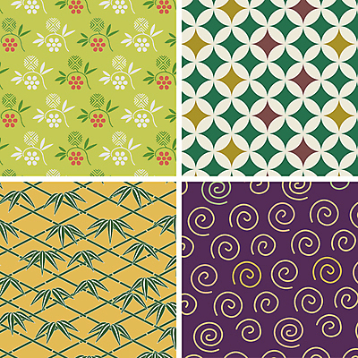 문양 나비 백그라운드 패턴 일러스트 화살 사람없음 세트 다양 일본전통 오동나무 국내일러스트 AI파일 나무 전통 다수 곤충 무늬 일본 파일형식 벡터