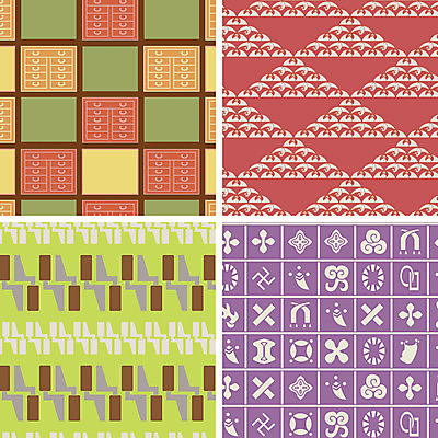 문양 백그라운드 패턴 일러스트 사람없음 세트 다양 학 서랍장 일본전통 보물 인두 국내일러스트 AI파일 전통 가구 다수 무늬 조류 일본 파일형식 벡터