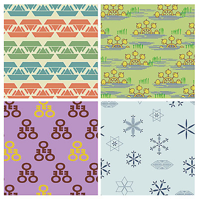 문양 백그라운드 패턴 일러스트 사람없음 세트 다양 눈송이 종이배 일본전통 국내일러스트 AI파일 전통 다수 무늬 눈_날씨 일본 종이접기 파일형식 벡터