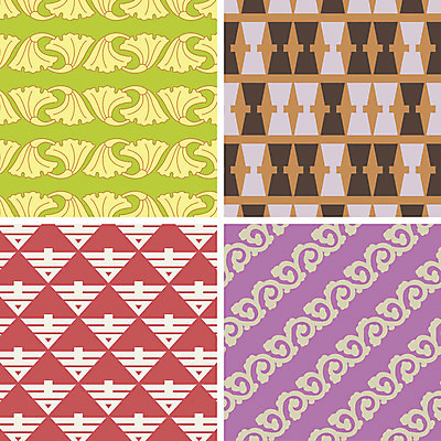 나무 문양 백그라운드 패턴 일러스트 사람없음 세트 다양 일본전통 절구 당초문 국내일러스트 AI파일 식물 전통 다수 무늬 일본 도구 파일형식 벡터