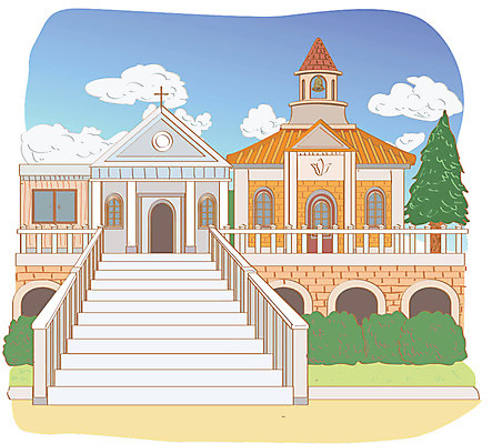 주간 나무 구름 백그라운드 일본문화 일러스트 사람없음 야외 건물 계단 일본 종탑 예식장 국내일러스트 AI파일 자연요소 식물 동양문화 건축물 아시아 외국문화 탑 공간 파일형식 벡터