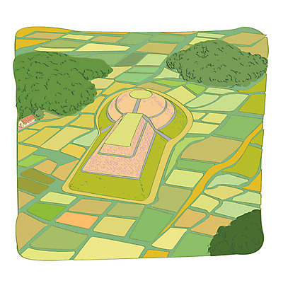 주간 백그라운드 밭 일본문화 일러스트 산 사람없음 야외 일본 고분 국내일러스트 AI파일 자연요소 동양문화 아시아 외국문화 농업 무덤 파일형식 벡터