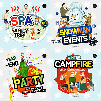 PSD 템플릿 여자 남자 수영복 어린이 웹템플릿 겨울 가족 눈사람 산타옷 팝업 이벤트팝업 웹팝업 이벤트 여러명 성인 선물상자 크리스마스트리 파티 온천 스파 눈송이 모닥불 레이어팝업 이미지템플릿 옷 계절 다수 크리스마스 관계 불 눈_날씨 선물 사람 상자 파일형식