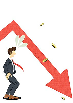 전신 PSD 남자 화살표 일러스트 한명 정장 성인 경제 비즈니스맨 하락 경제불황 국내일러스트 1 옷 컨셉 비즈니스 사람 직장인 불황 파일형식